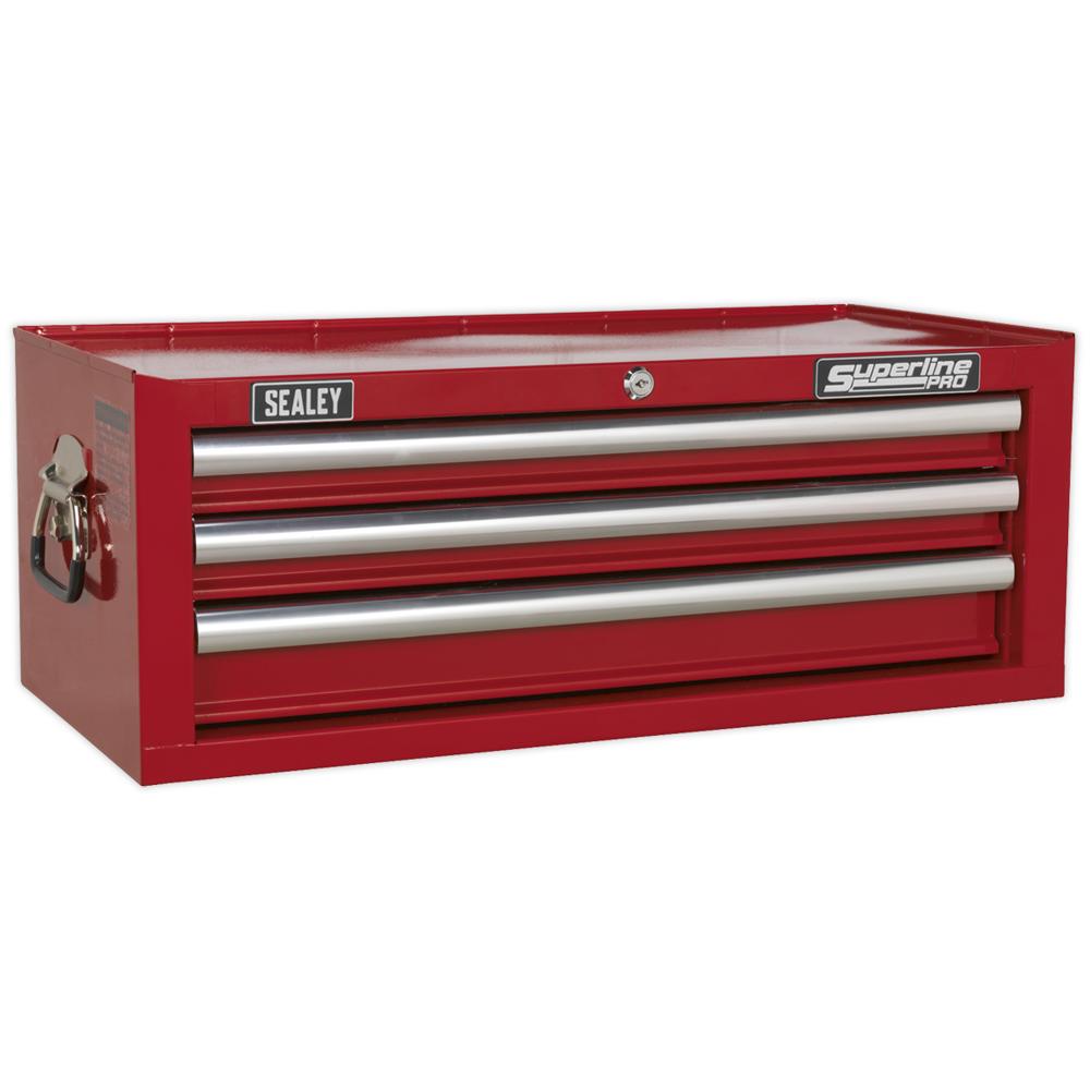 Sealey Superline Pro 3 Drawer Heavy Duty Mid Tool Chest | Tool Chests