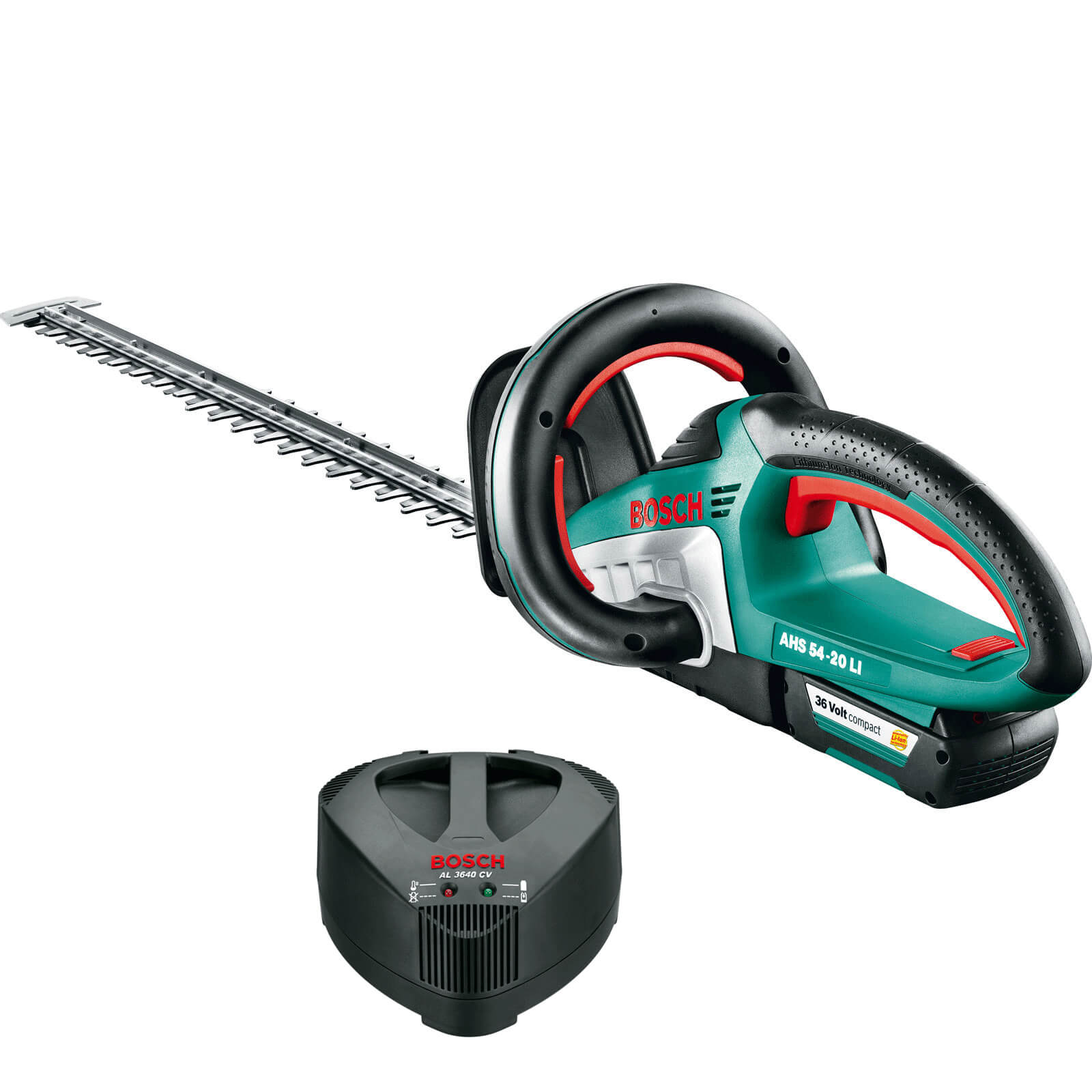Bosch AHS 54-20 LI Cordless 36v Hedge Trimmer 540mm Blade Length + 1 Lithium Ion Battery Plus FREE Protective Glasses, Clippings Sheet & Spray Worth £22.97