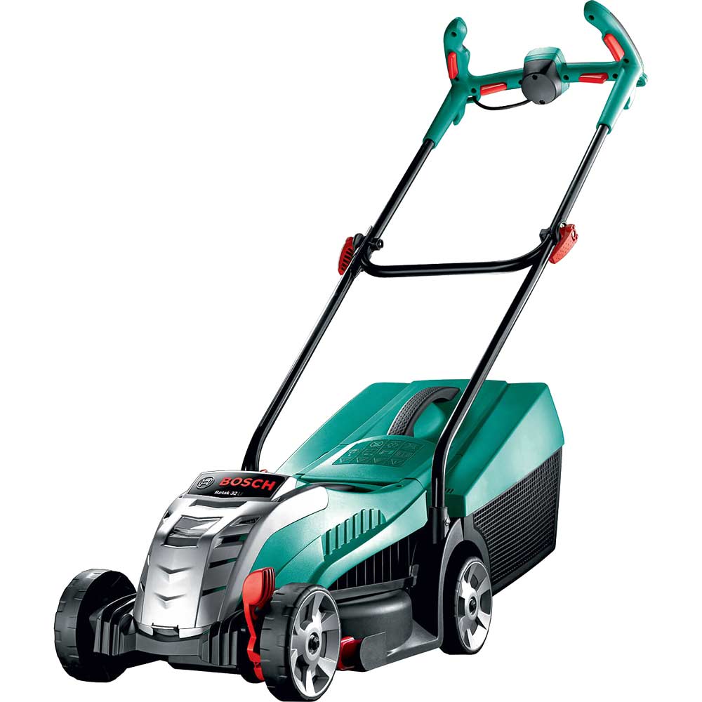 Image of Bosch ROTAK 32 LI ERGOFLEX 36v Cordless Rotary Lawnmower 320mm Cut Width with 1 Lithium Ion Battery 2.6ah