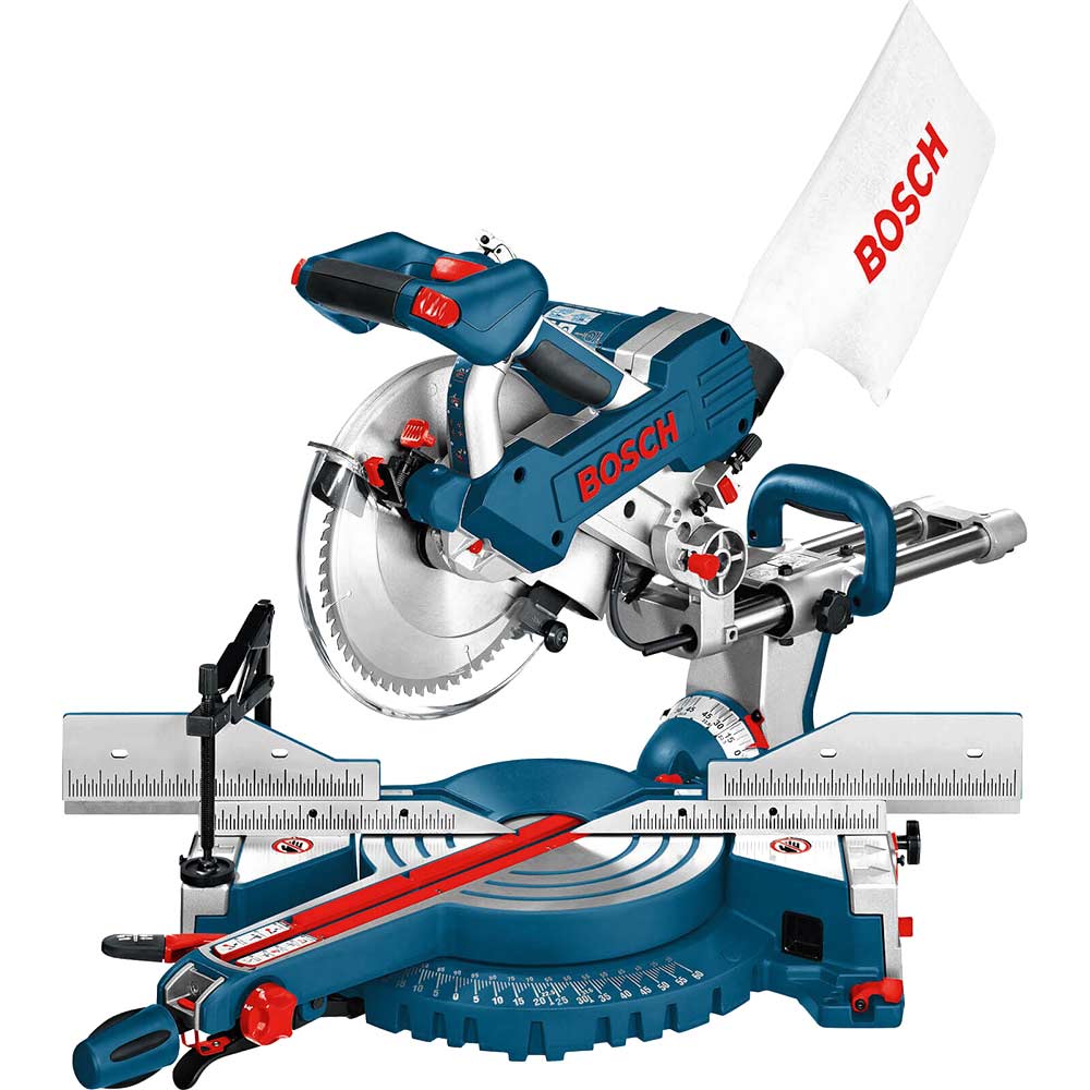 Image of Bosch GCM 10SD Sliding Compound Mitre Saw 254mm Blade 1450w 110v