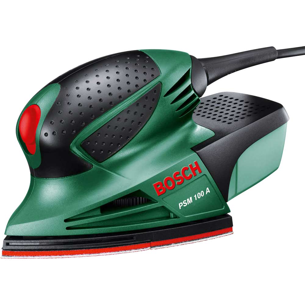 Image of Bosch PSM 100 A Electric Multi Sander with Sanding Sheets & Case 100w 240v