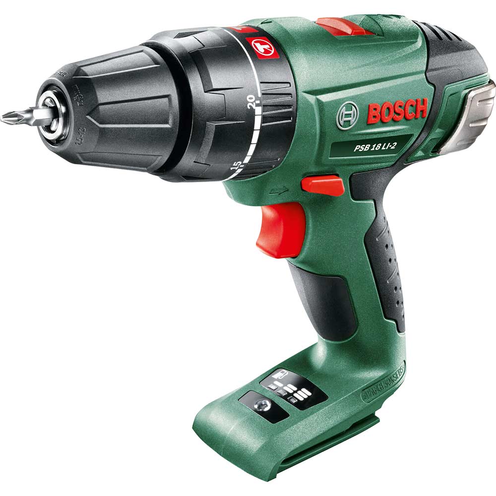 Bosch POWER4ALL PSB 18 LI-2 18v Cordless 2 Speed Combi Drill without Battery or Charger