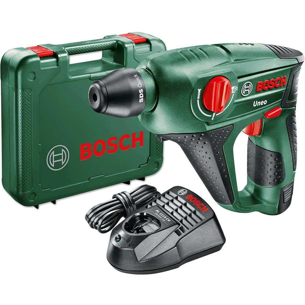 Image of Bosch POWER4ALL UNEO 10.8 LI-2 10.8v Cordless SDS Quick Hammer Drill with 1 Lithium Ion Battery 1.5ah
