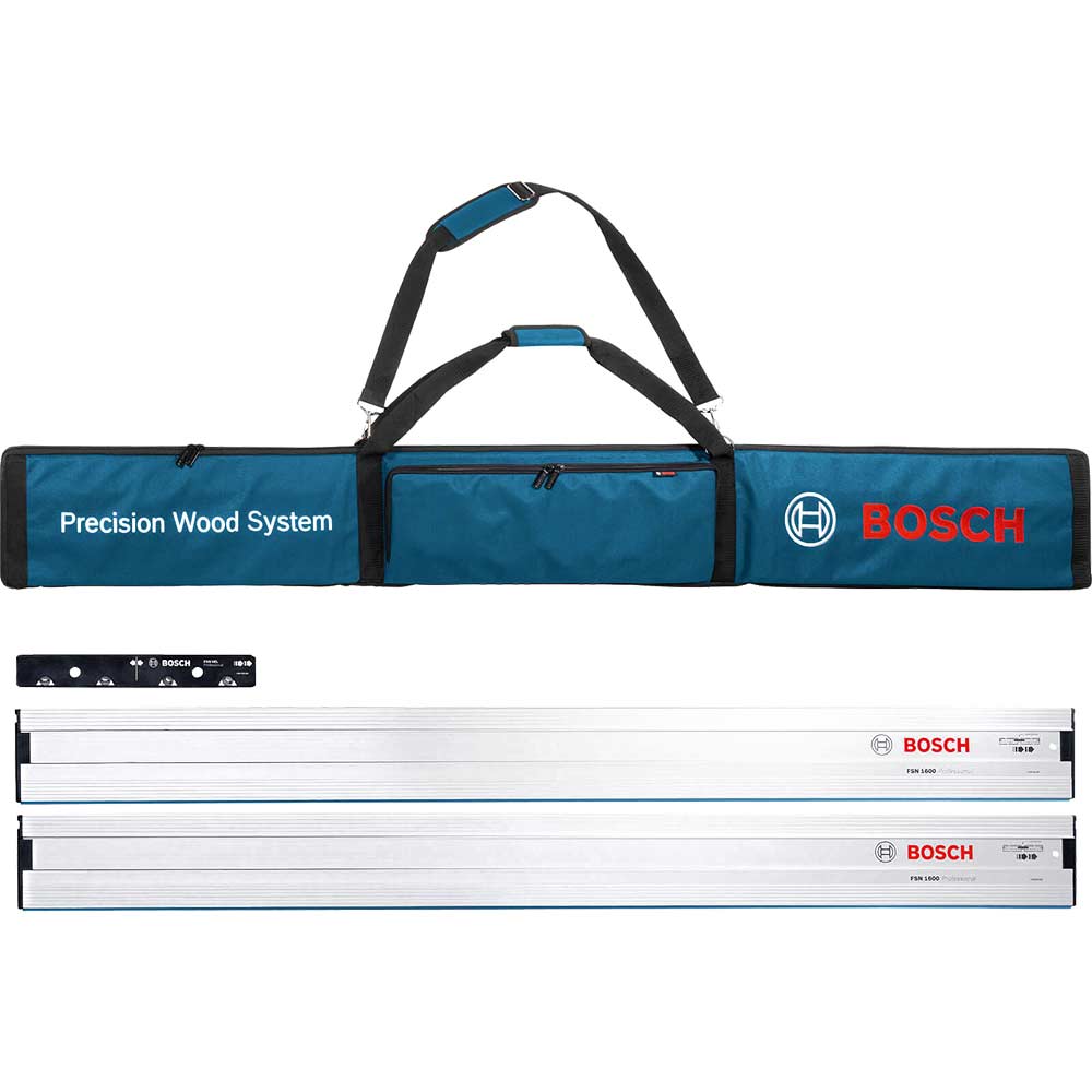 Image of Bosch FSN Plunge Saw Guide Rail Kit with FSN Bag, 2 x FSN 1600 & 1 x FSN VEL