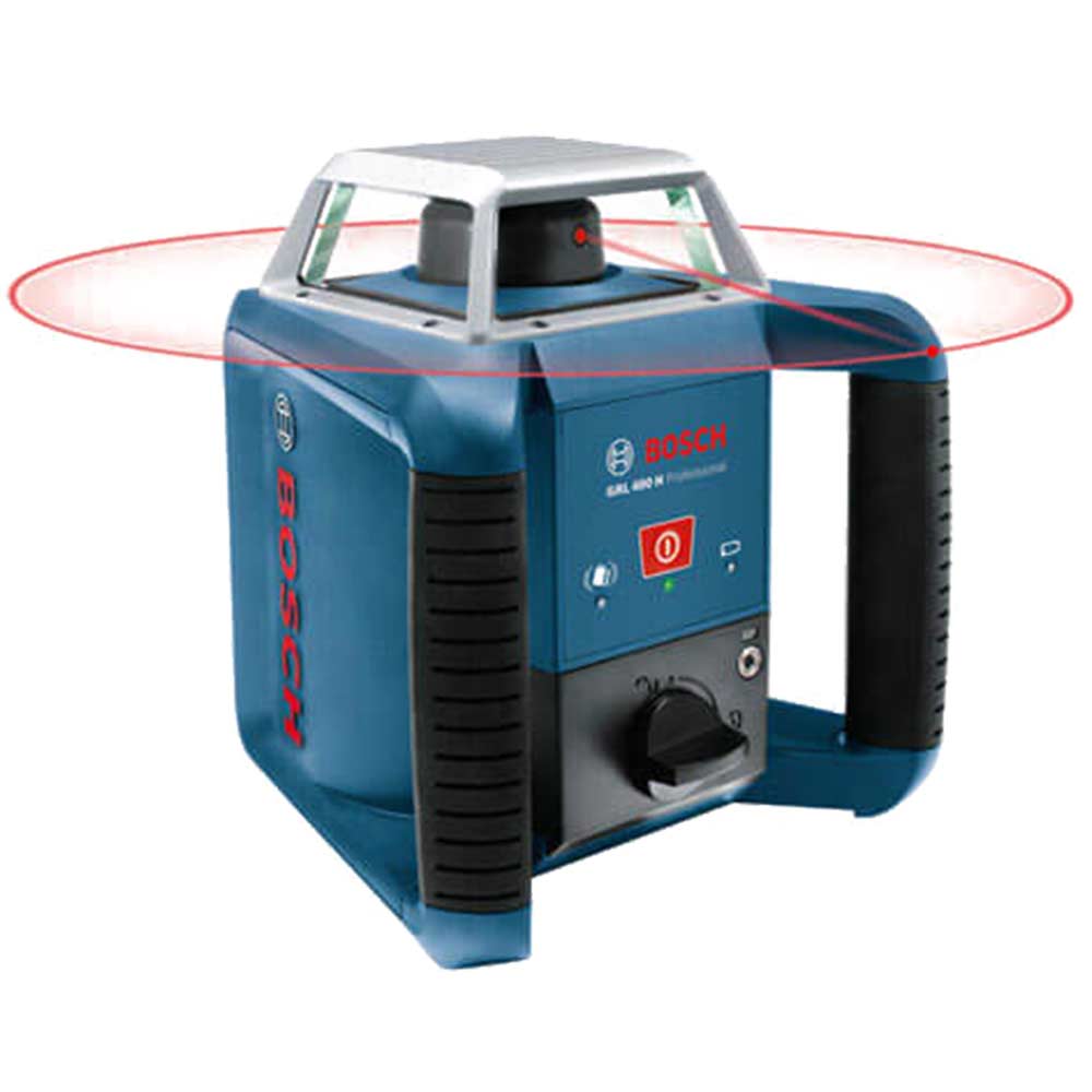 Image of Bosch GRL 400H Outdoor Self Levelling Rotating Laser Level + LR1 Receiver + GR240 Rod + BT170HD Tripod