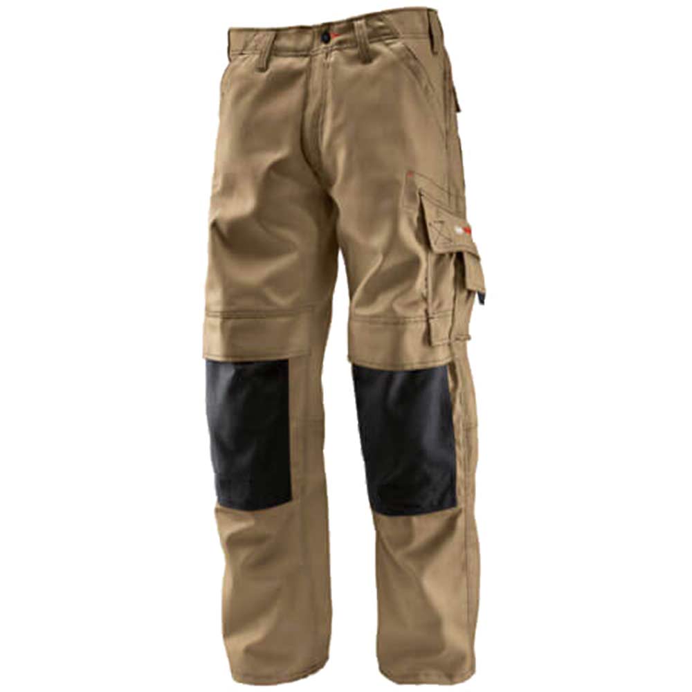 Image of Bosch WKT Professional Trousers with Knee Pockets Beige 32&quot; Waist & 32&quot; Leg