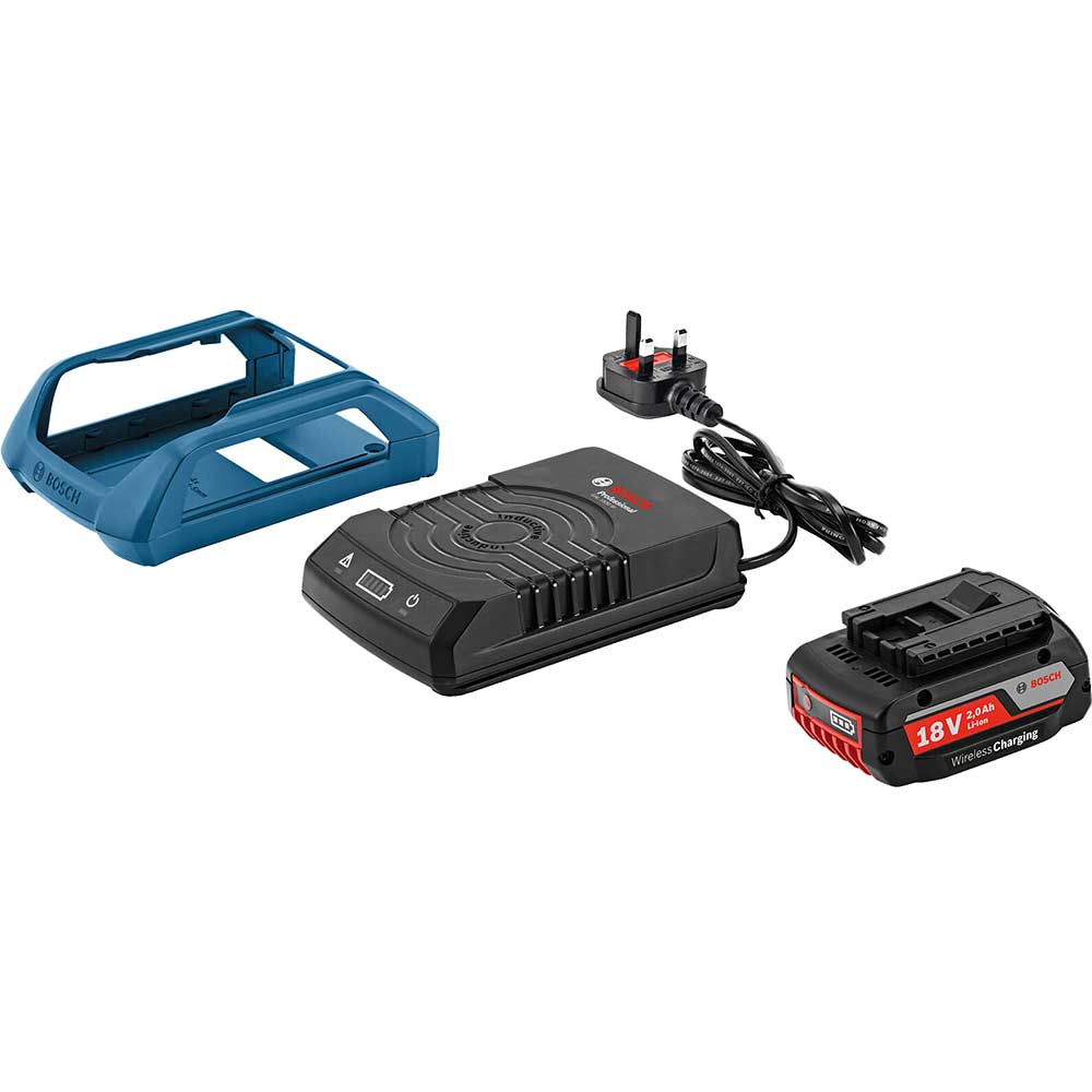 Image of Bosch 18v Cordless Wireless Charging Lithium Ion Battery & Charger