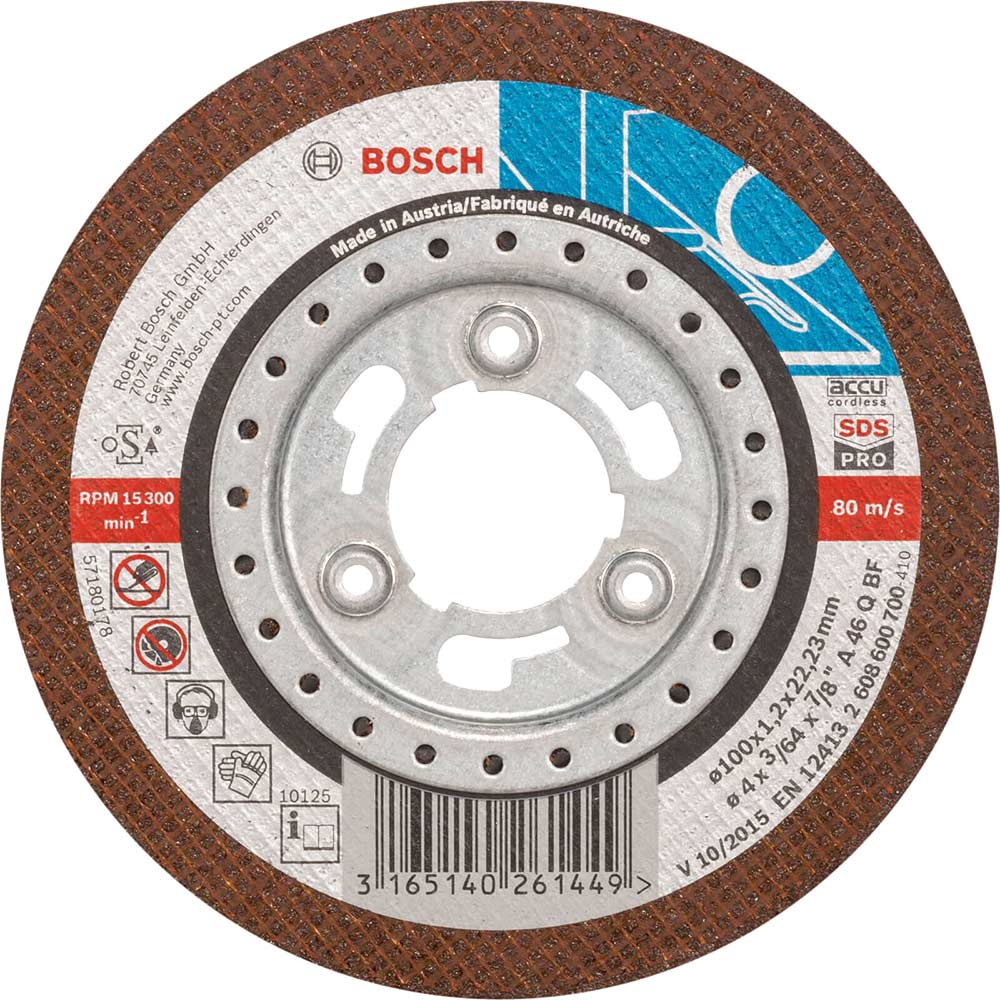 Image of Bosch SDS Fitting Metal Cutting Disc 100mm x 1.2mm For Bosch Cordless Grinders