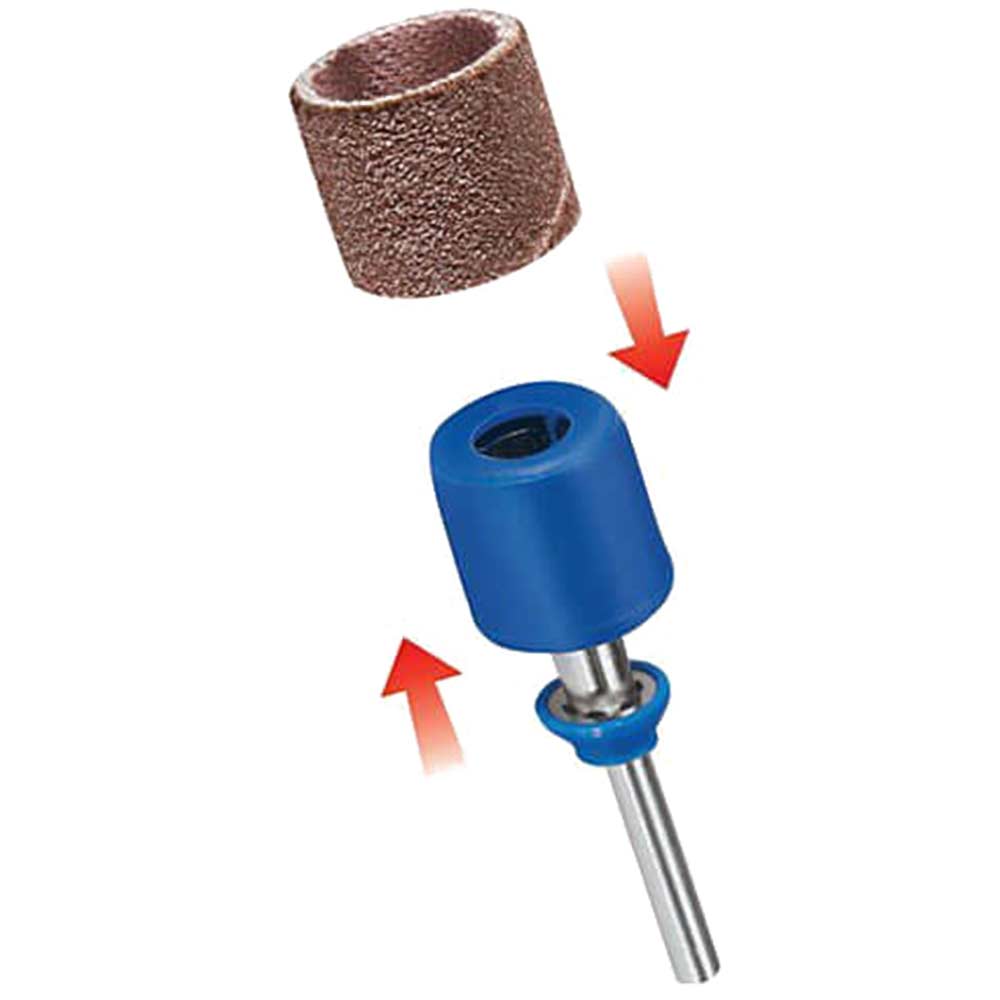 Image of Dremel SC407 EZ SpeedClic Sanding Mandrel + 2 Sanding Bands 60 & 120 Grit for Dremel Rotary Multi Tools