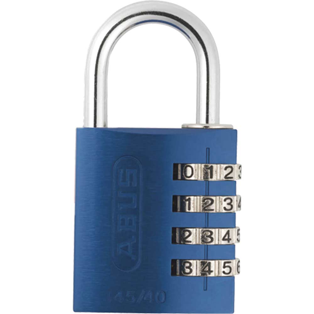 Image of Abus 40mm 145 Series 4 Digit Combination Aluminium Padlock Blue