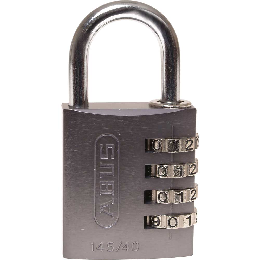 Image of Abus 40mm 145 Series 4 Digit Combination Aluminium Padlock Titanium