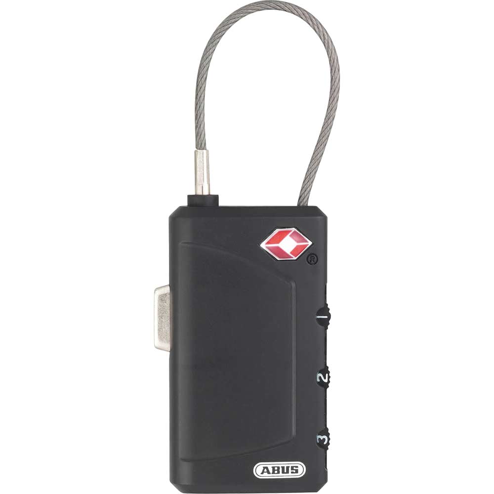 Image of Abus 30mm 148TSA Series 3 Digit Combination Cable Luggage Lock Black