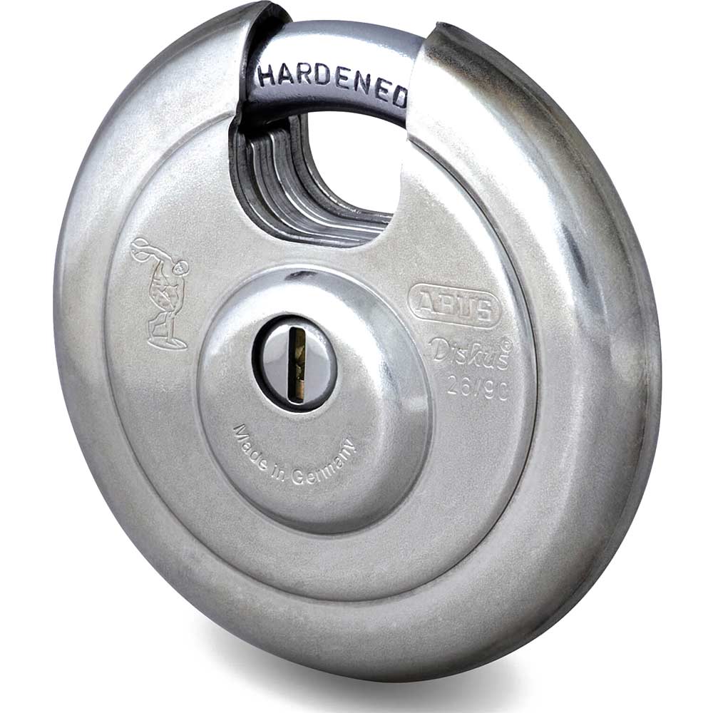 Abus 90mm 26 Series Diskus Stainless Steel Bodied Padlock Keyed Alike To Suite RR00131