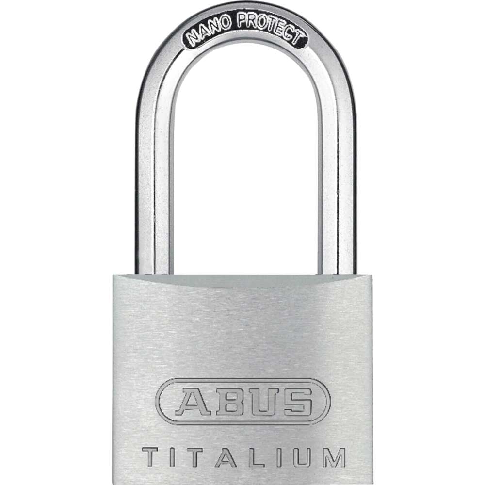 Image of Abus 40mm 64ti Series Titalium Padlock with 40mm Long Shackle Keyed Alike to Suite KA6411
