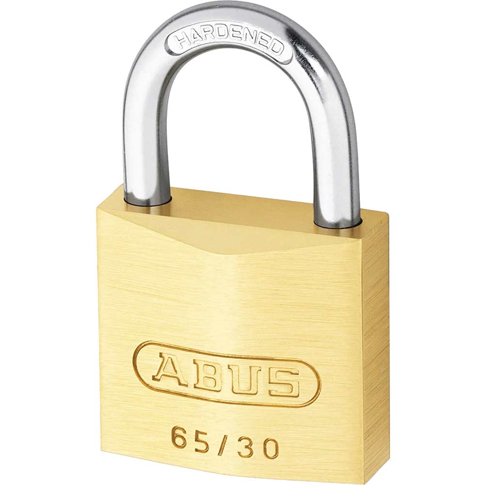 Image of Abus 30mm 65 Series Compact Brass Padlock Pack of 4 Keyed Alike + 5 Keys