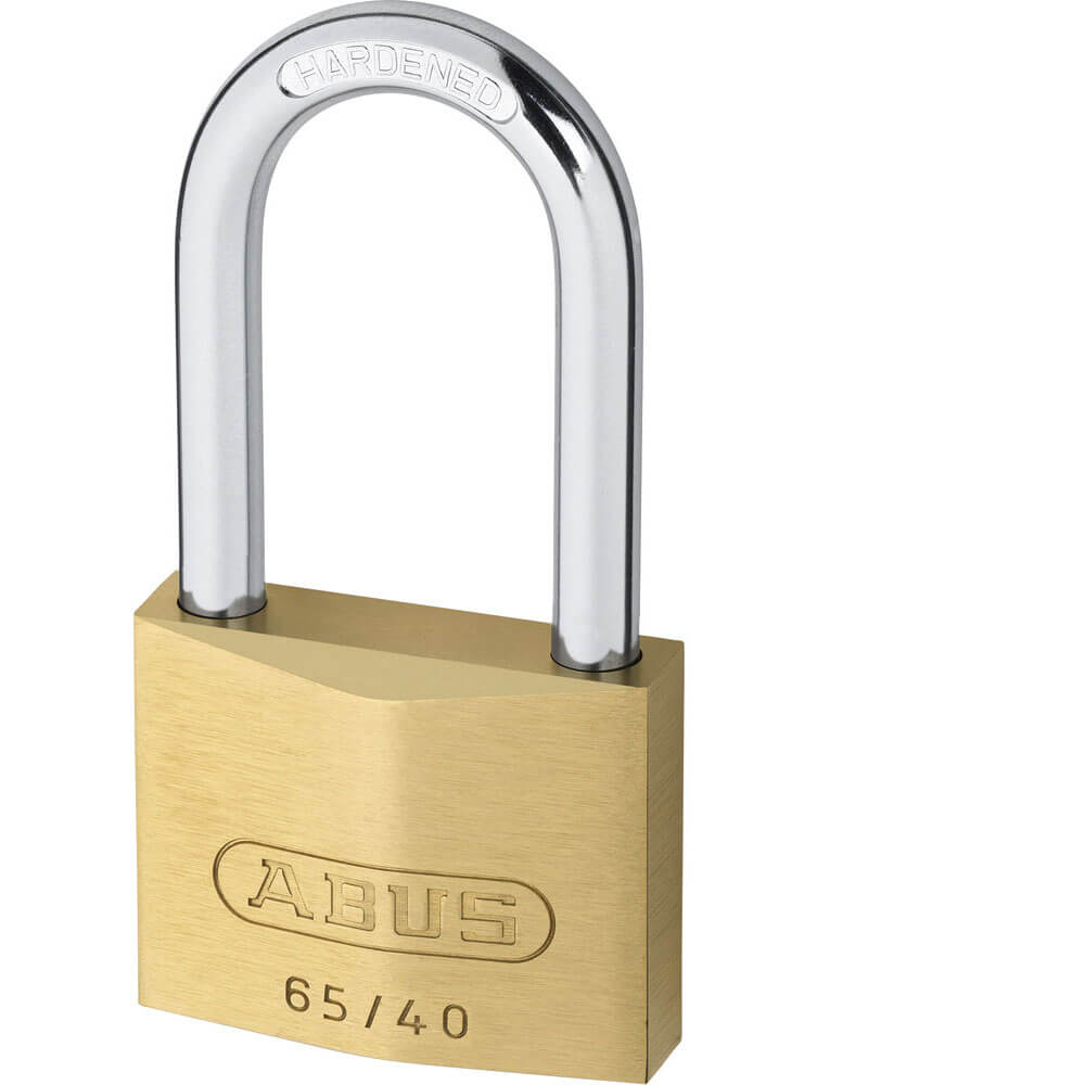 Image of Abus 40mm 65 Series Compact Brass Padlock With 40mm Long Shackle Keyed Alike To Suite 404