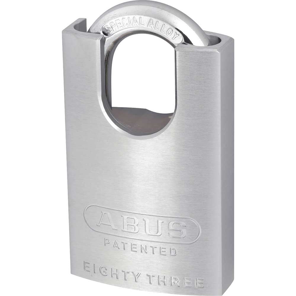 Image of Abus 50mm 83 Series Chrome Plated Brass Padlock with Closed Shackle KeyedAlike to Suite KA2745