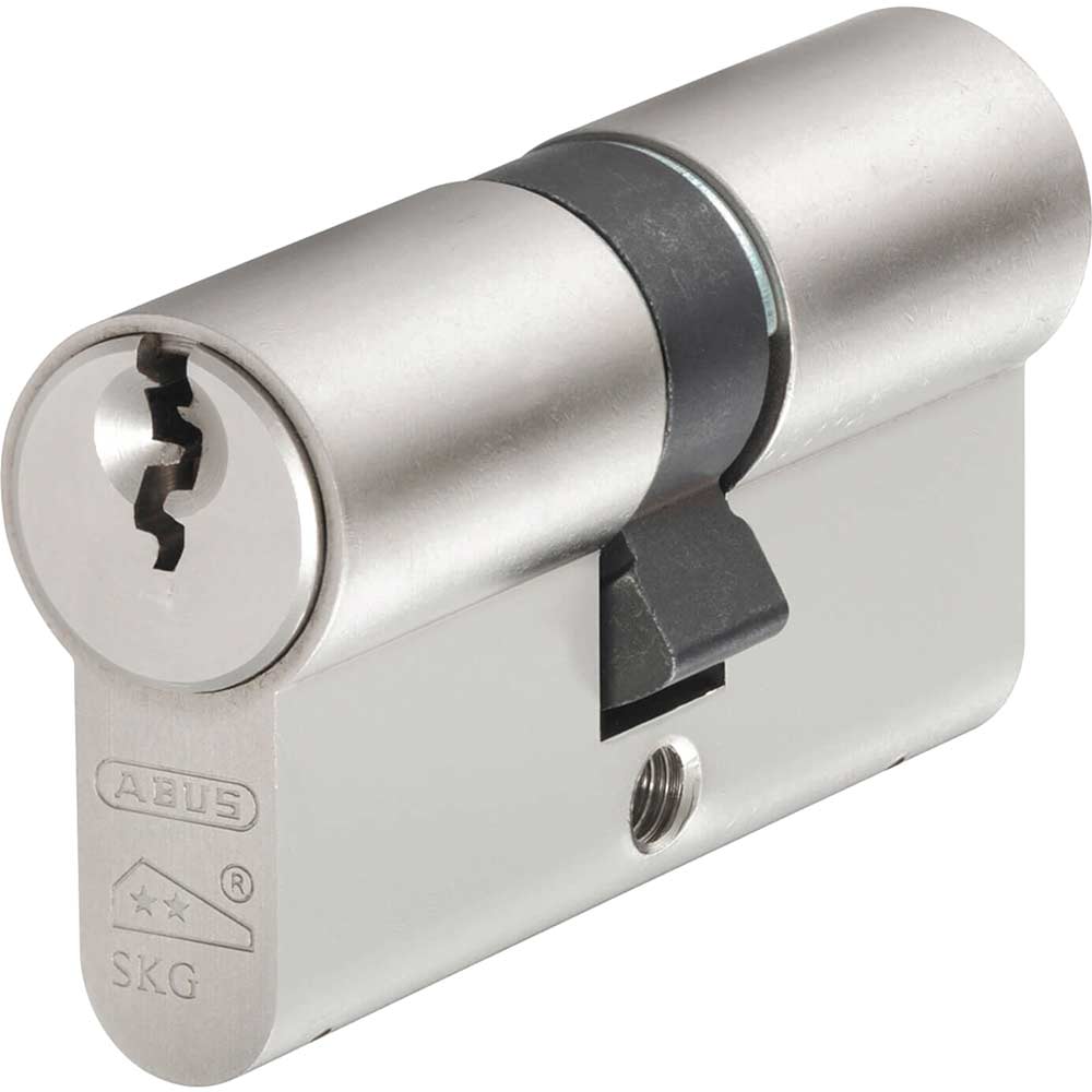 Image of ABUS E60NP Nickel Plated Euro Double Cylinder Lock 40 x 45mm