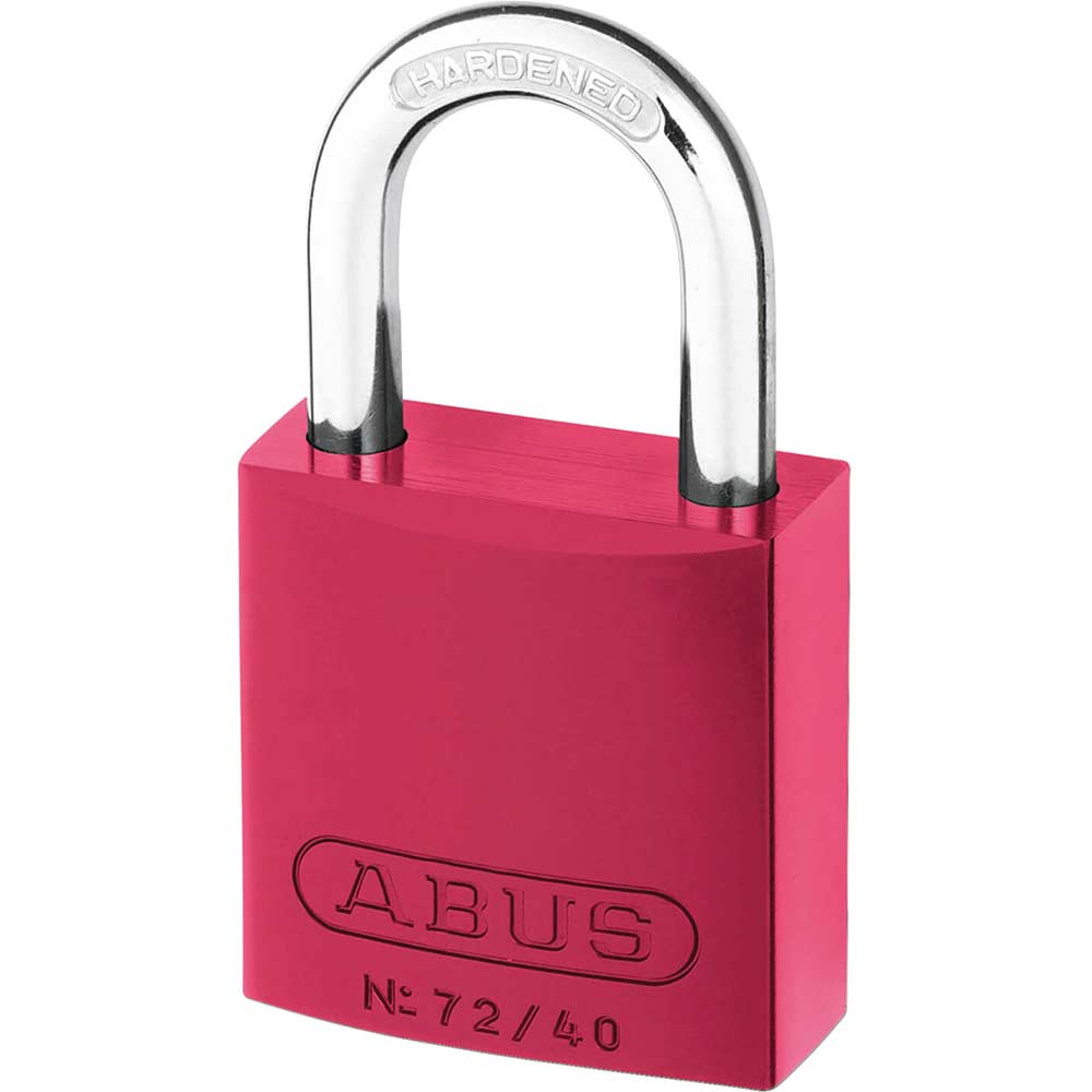Image of Abus 40mm 72 Series Aluminium Padlock Red Keyed Alike to Suite TT02162