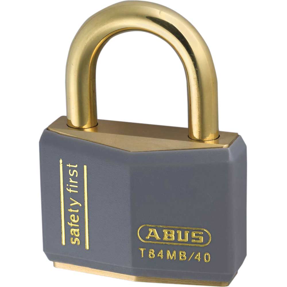 Abus 40mm Grey T84 Inox Series Brass Padlock Keyed Alike To Suite 8405