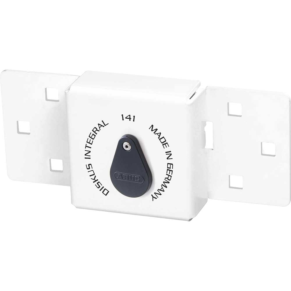Image of Abus 141 Series White Integral Van & Shed Hasp with 23/70 Diskus Padlock