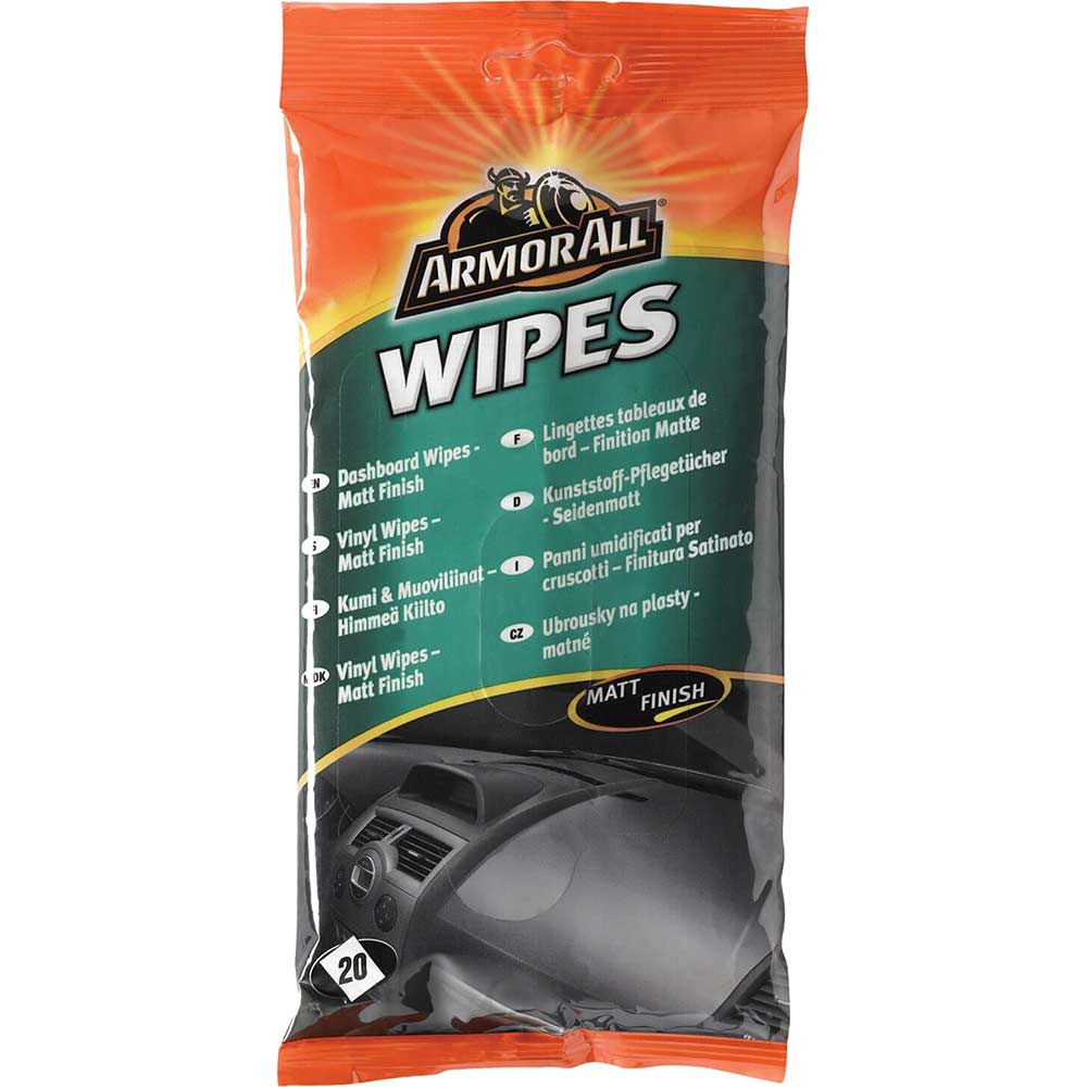 Image of Armorall Dashboard Wipes Matt Pouch Pack of 20