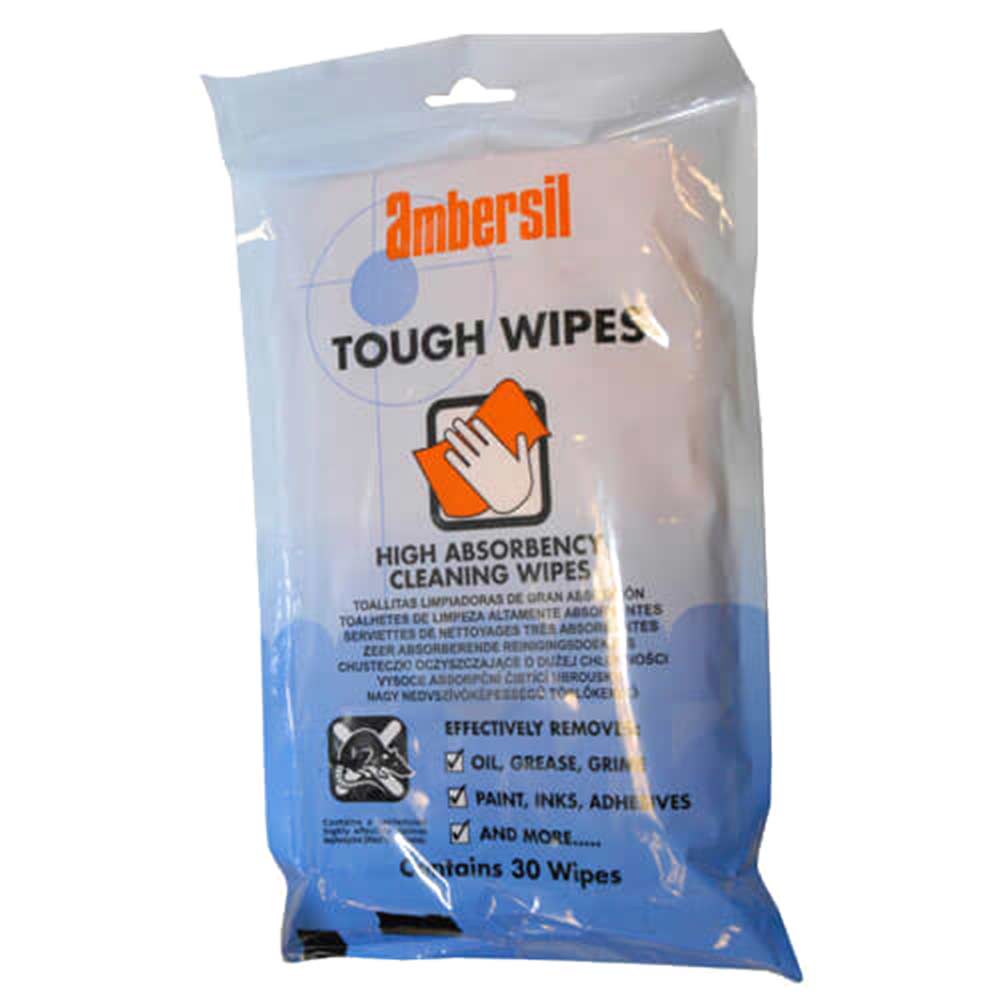 Ambersil Amberclens Multi-Purpose CleaningTough Wipes Pack of 30