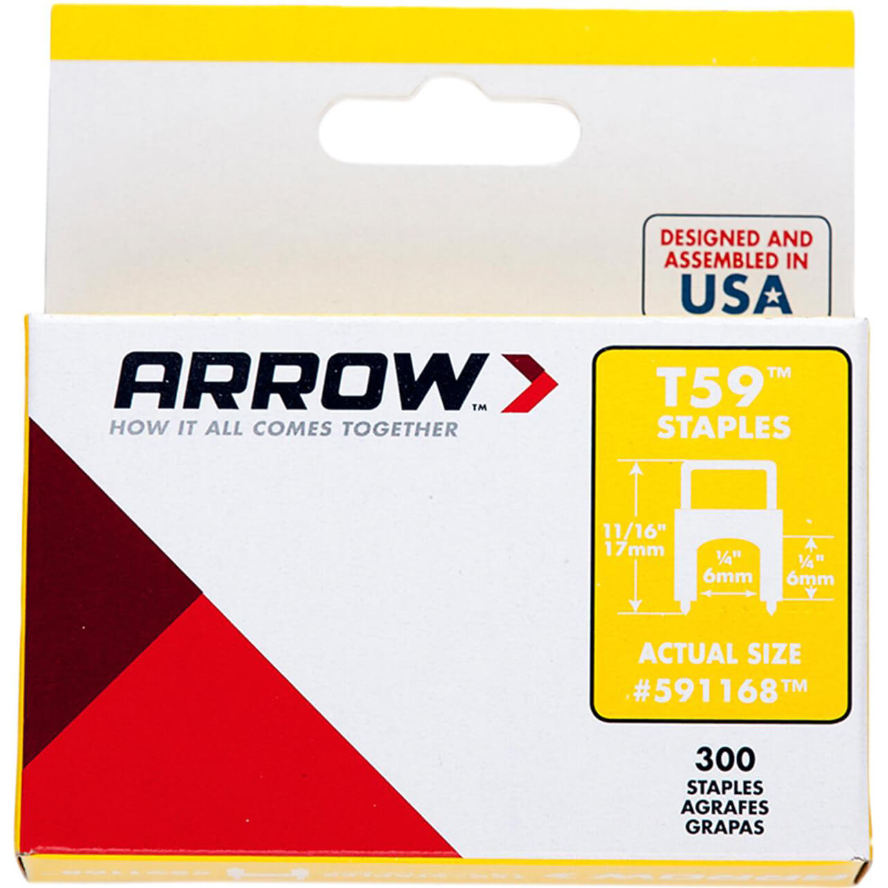 Arrow Insulated Staples (300) 6X6mm Clear