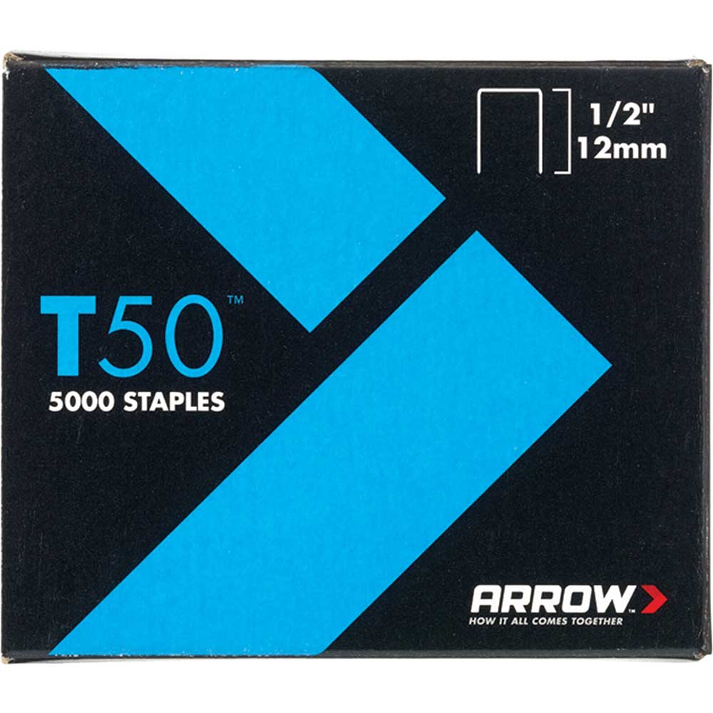 Arrow T50 Staples 12mm / 1/2" Pack of 1250