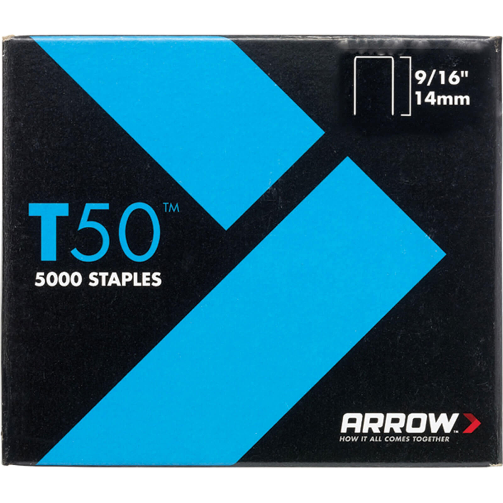 Arrow T50 Staples 14mm / 9/16" Pack of 1250