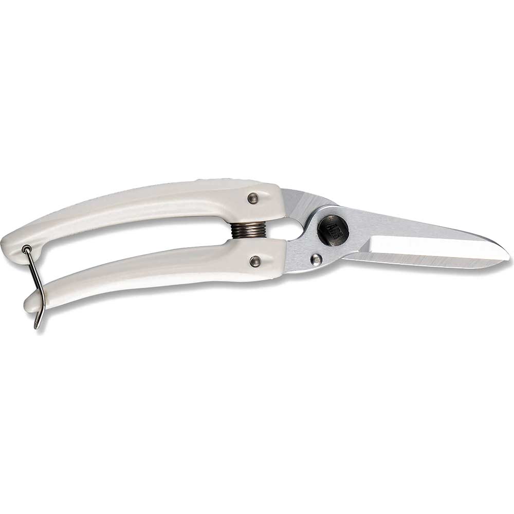 Image of ARS 140L-DX Snip Secateurs with White Grip 12mm Max Cut 205mm Long