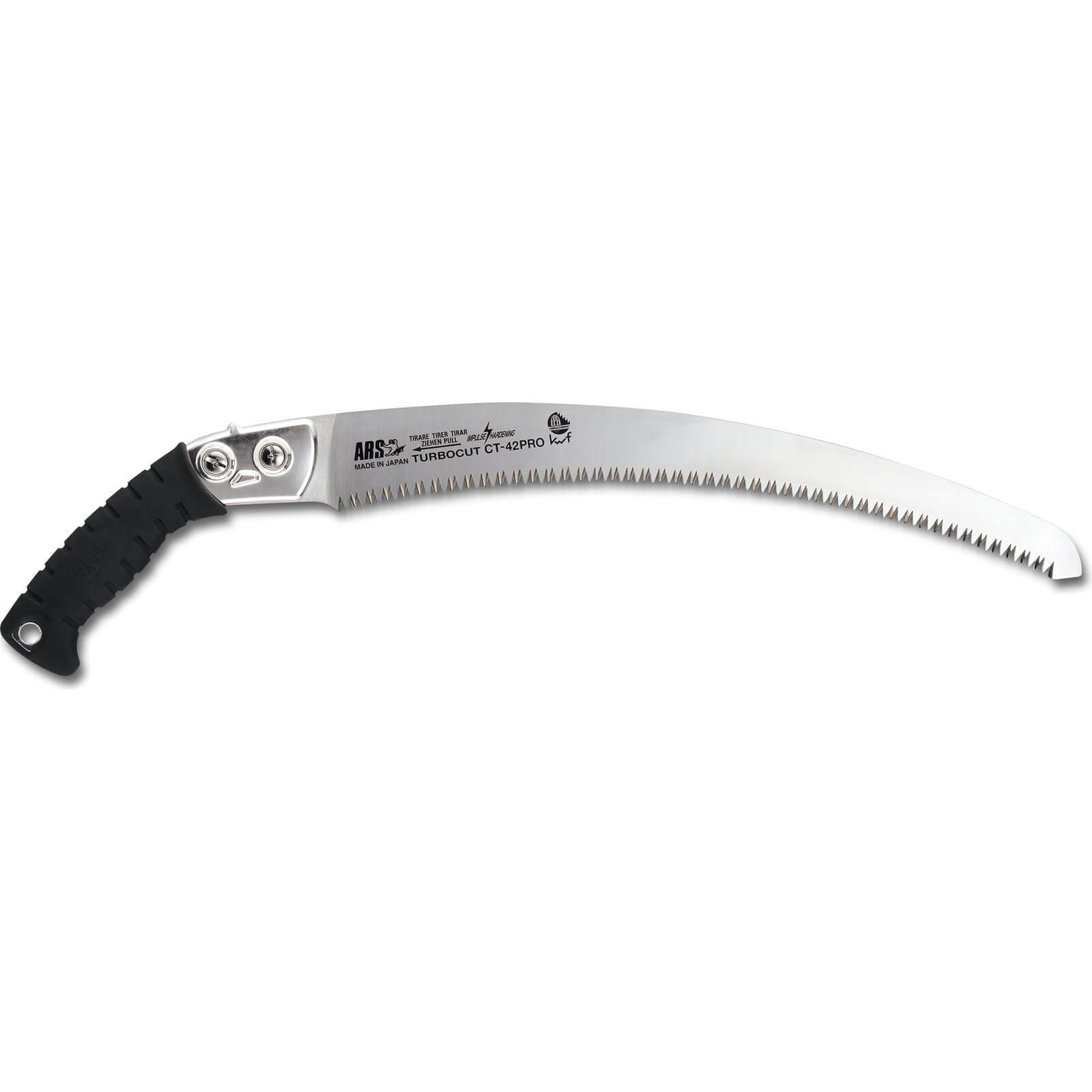 ARS CT-42PRO Pruning Saw with Rubber Grip Handle, Sheath & 420mm Turbocut Curved Blade Overall 600mm Long