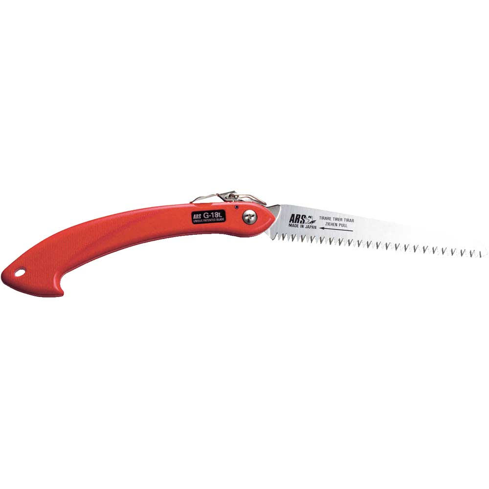 Image of ARS G-18L Folding Pruning Saw with 180mm Turbocut Straight Blade Overall 410mm Long