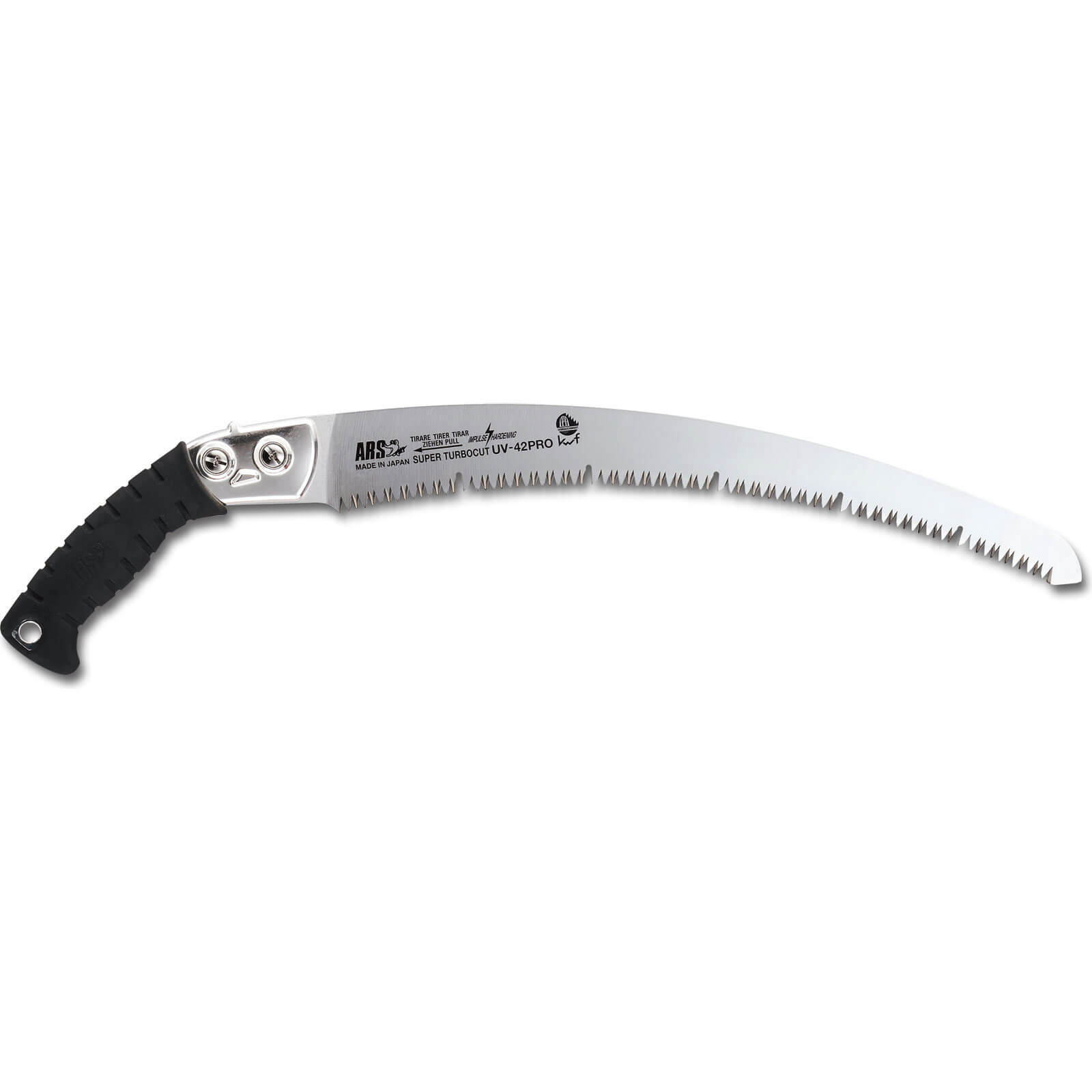 ARS UV-42PRO Pruning Saw with Rubber Grip Handle, Sheath & 420mm Super Turbocut Curved Blade Overall 600mm Long