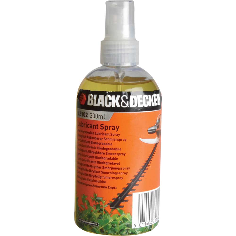 Image of Black & Decker 300ml Oil Lubricant Spray for All Hedge Trimmers