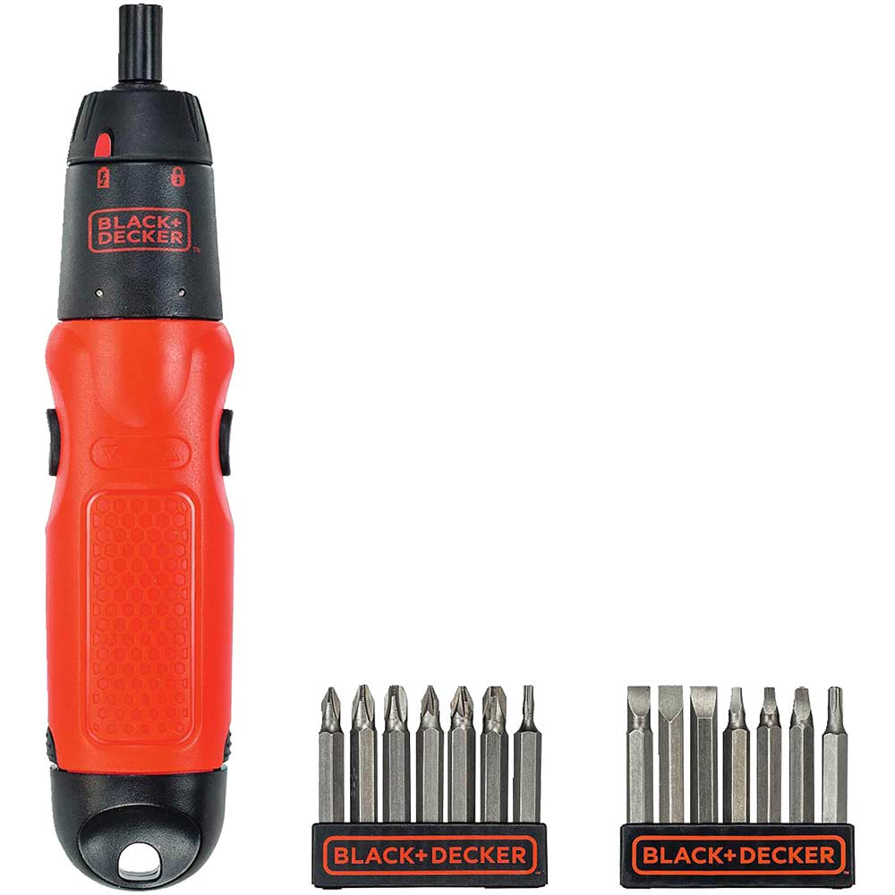 Black amp Decker 7073 XJ Cordless AAA Battery Powered Screwdriver 14 Piece Bit Set
