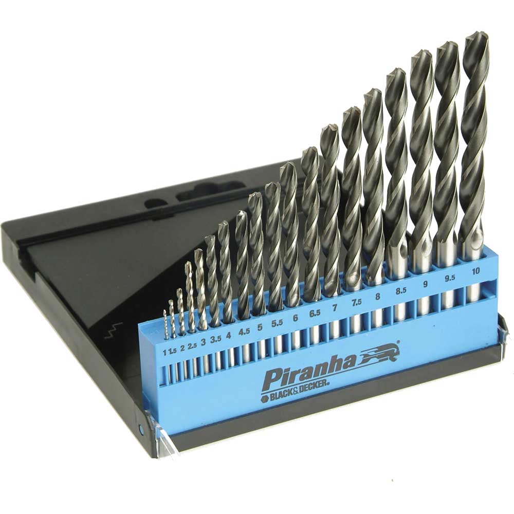 Black & Decker X56058 Piranha 19 Piece HSS Drill Bit Set 1 - 10mm