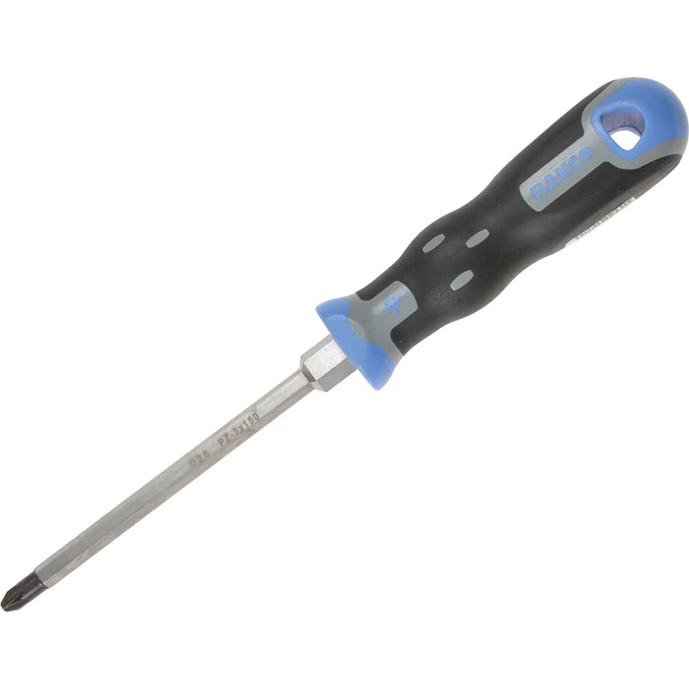 Image of Bahco Tekno+ PZ2 x 125mm Pozi Screwdriver with Hex Shank