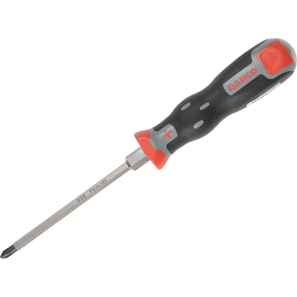 Image of Bahco Tekno+ PH1 x 100mm Phillips Screwdriver with Through Shank