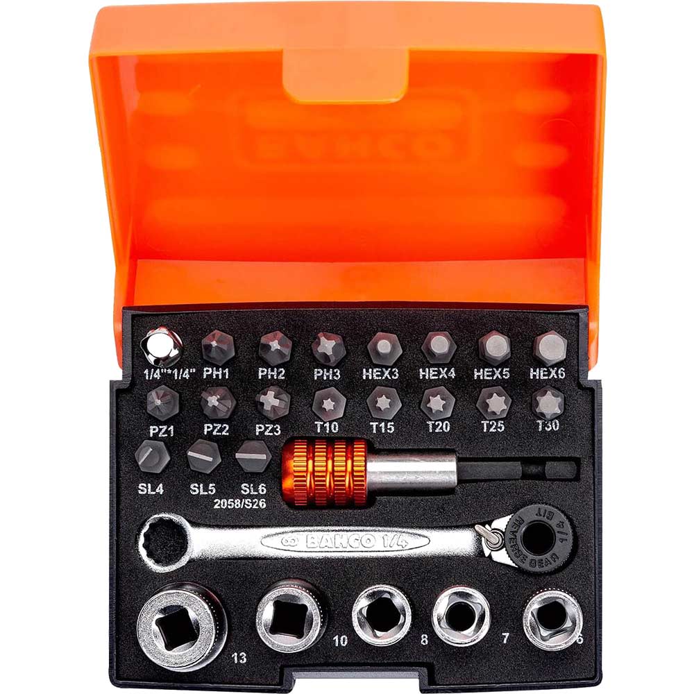 Bahco 26 Piece Ratchet Socket Bit Set