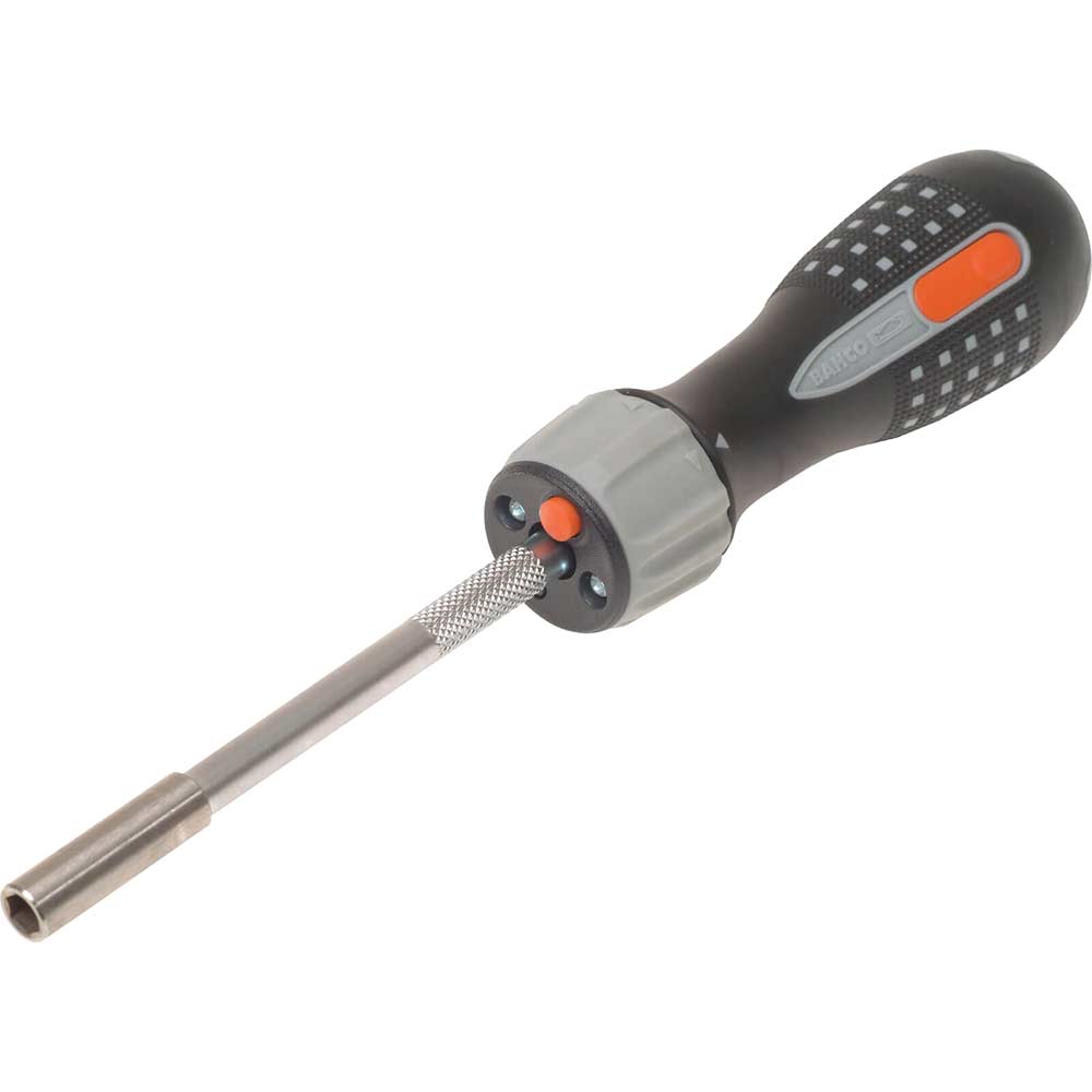Image of Bahco Ratchet Screwdriver + Bits with LED Light