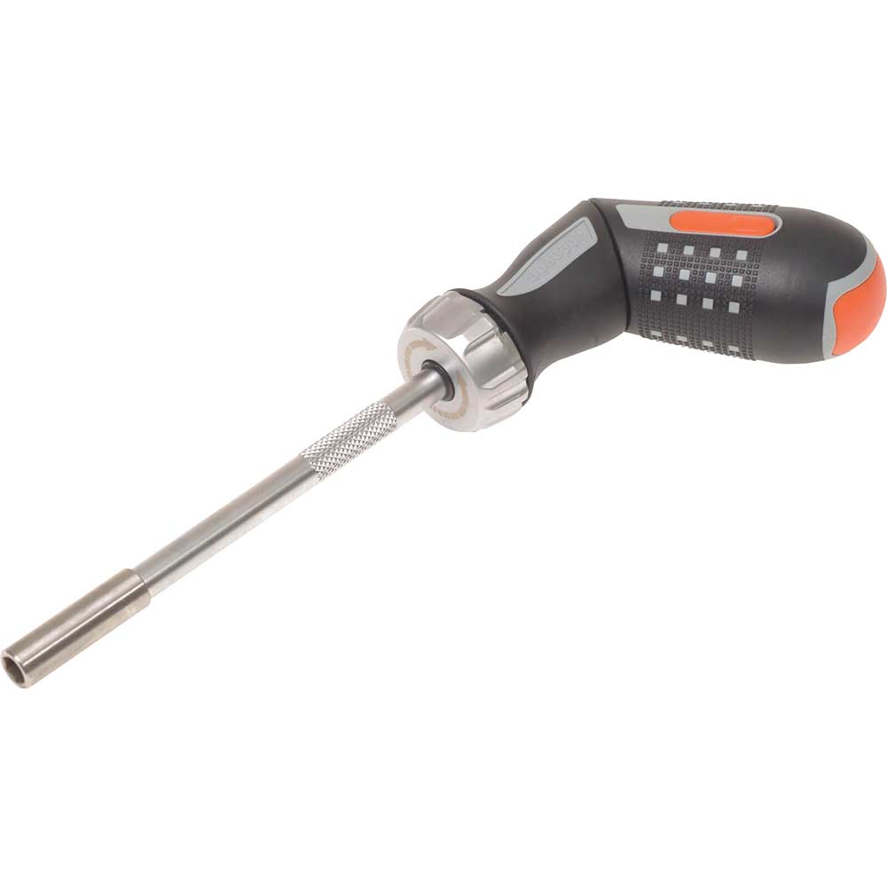 Image of Bahco Adjustable Pistol Grip Ratchet Screwdriver + 6 Bits