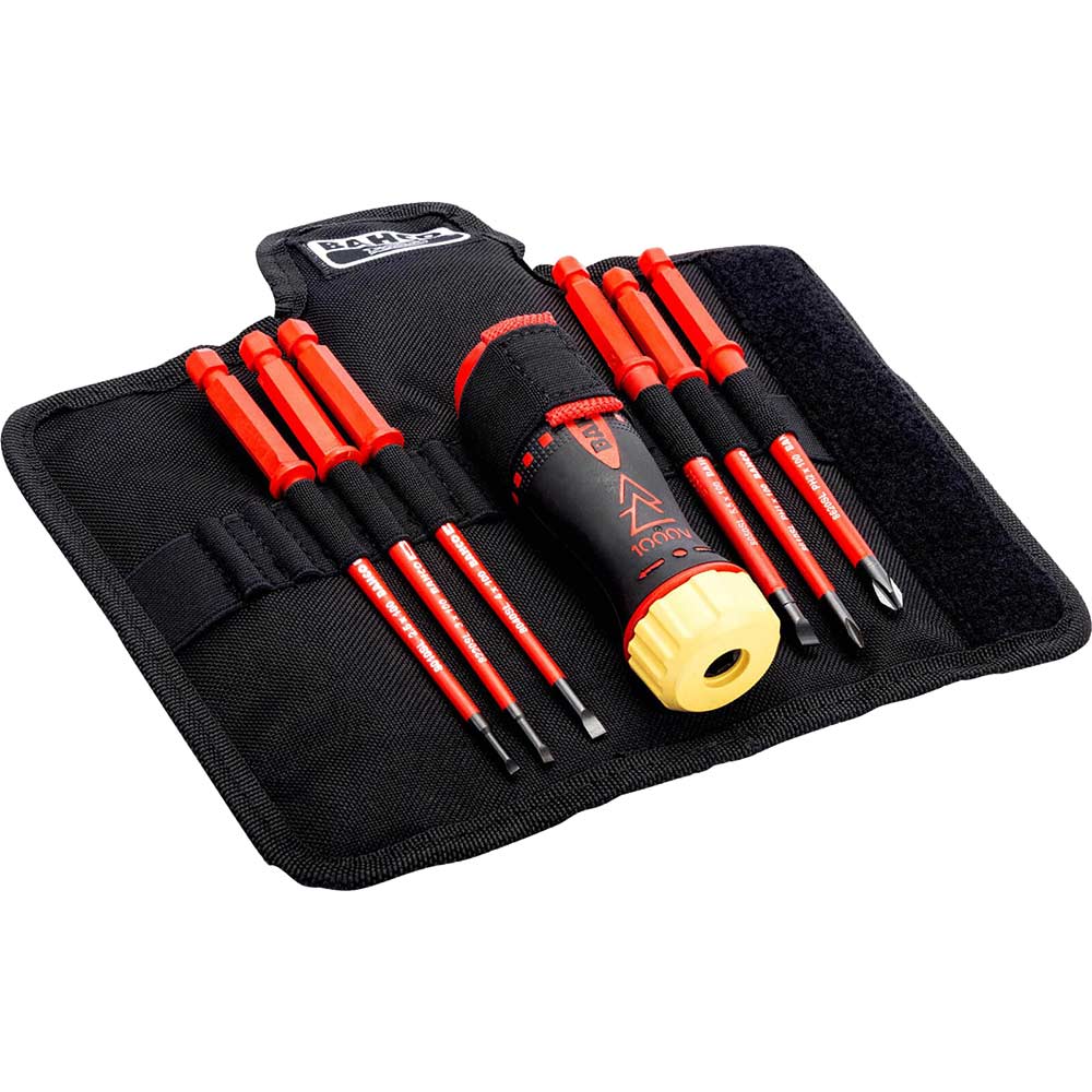 Image of Bahco 6 Piece VDE Insulated 1000v Phillips & Slotted Screwdriver Set