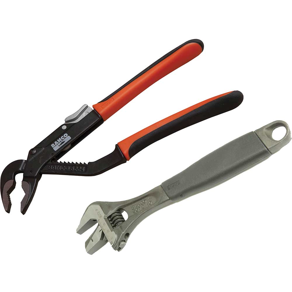 Image of Bahco 9873 2 Piece Adjustable & Slip Joint Plier Set