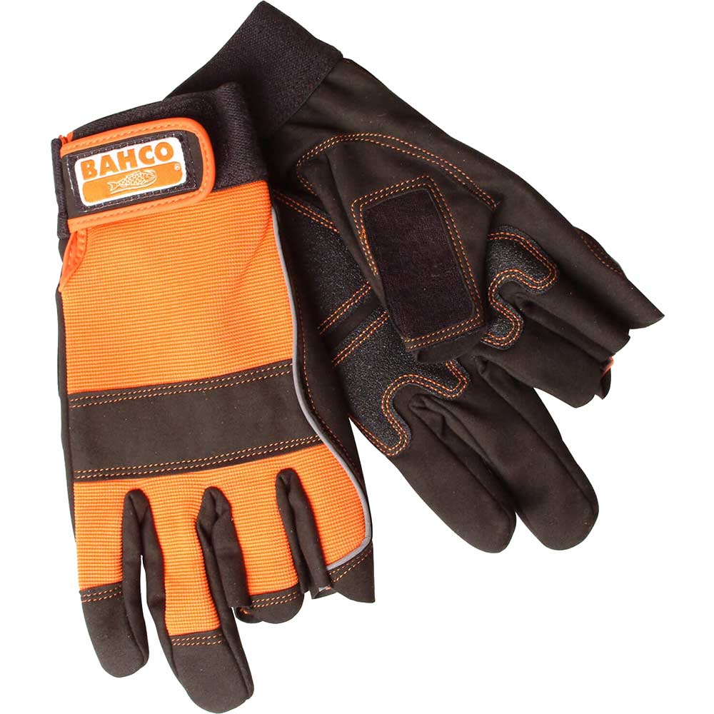 Bahco Carpenters Fingerless Gloves Size 10