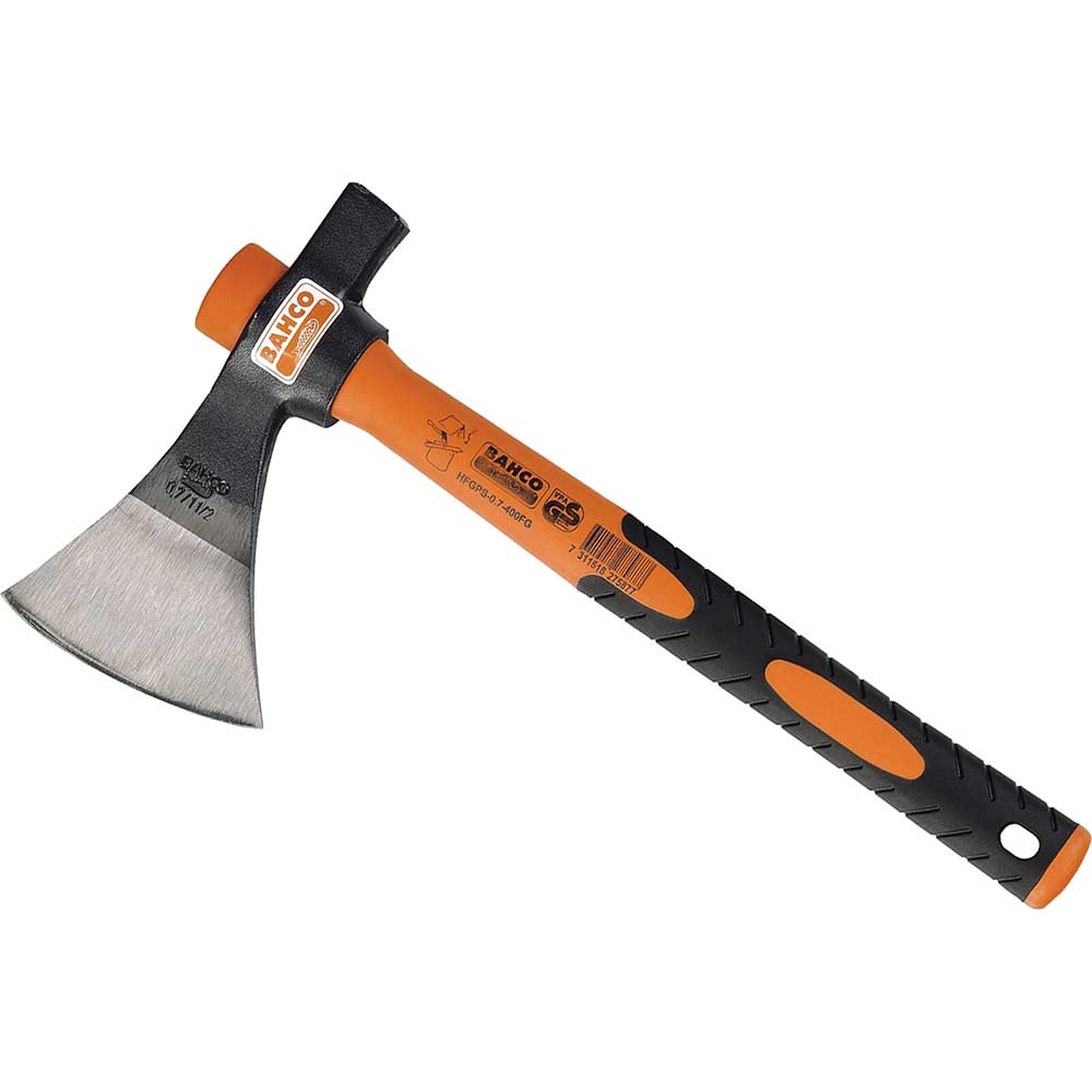 Bahco Light Duty Fibre Glass Hatchet Axe with Hammer Reverse