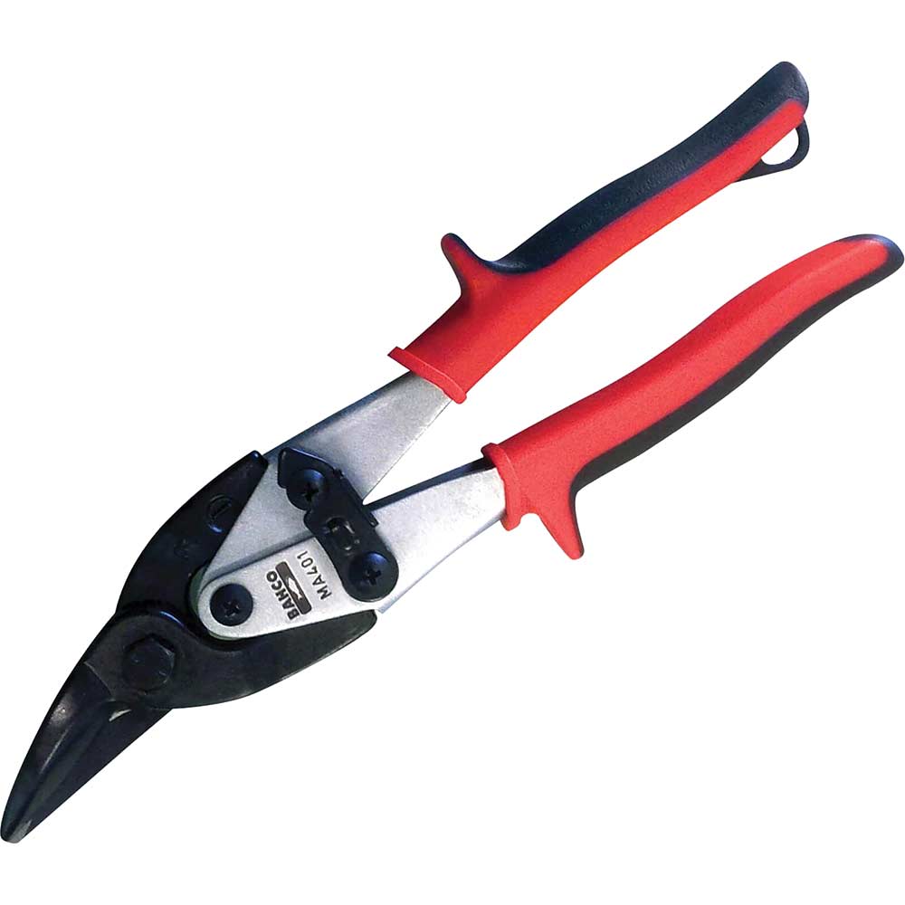 Image of Bahco Left Cut Aviation Compound Snip Red