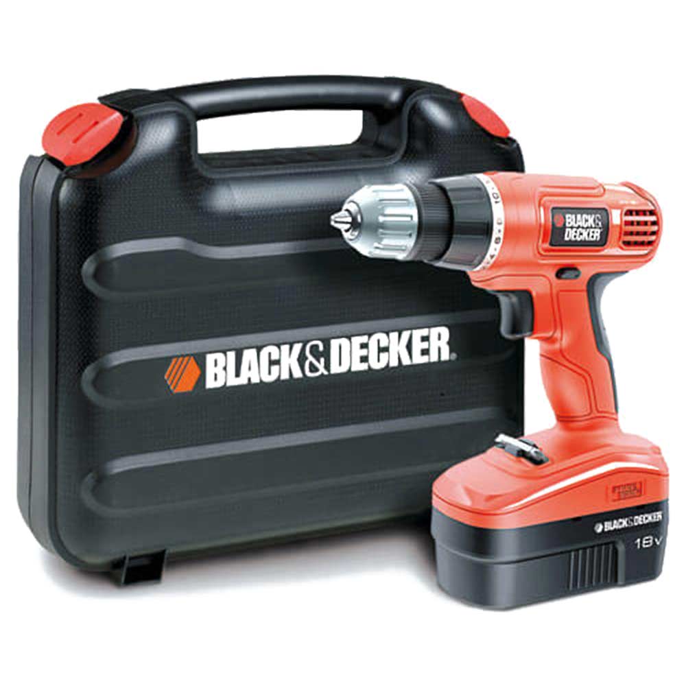 Image of Black & Decker EPC18CAK 18v Cordless Drill Driver with 1 NiCD Battery 1ah