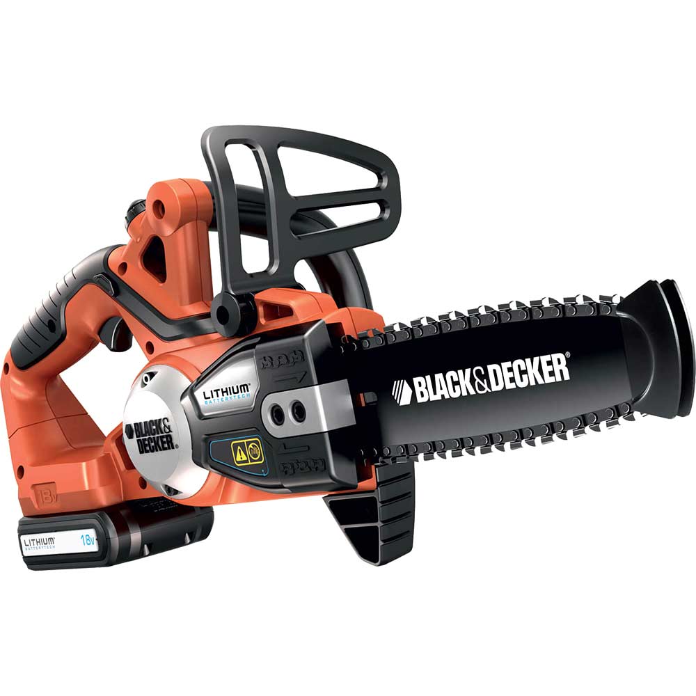 Black & Decker GKC1820L 18v Cordless Chain Saw 200mm / 8&quot Bar + 1 Lithium Ion Battery 1.5ah Plus FREE 2nd Battery Worth £62.95