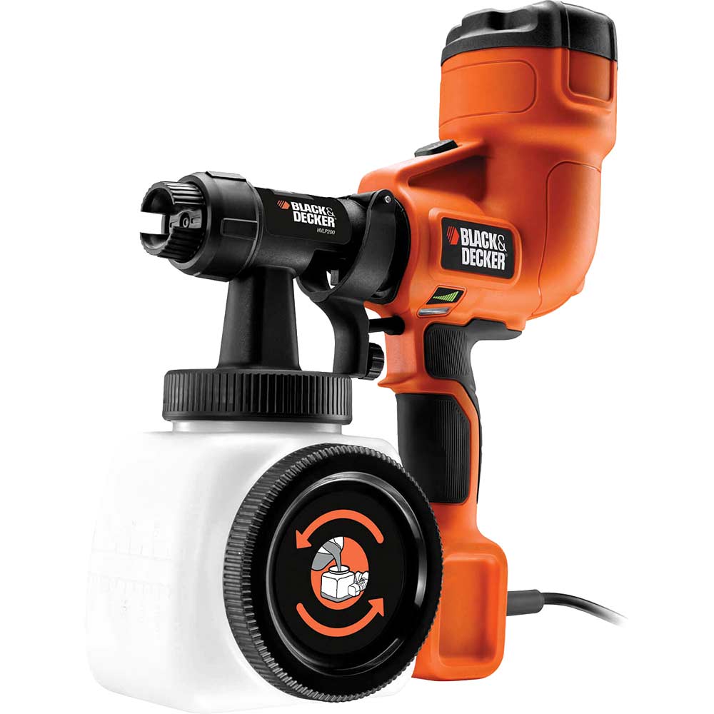 Image of Black & Decker HVLP200 Hand Held Paint Spray Gun 400w 240v